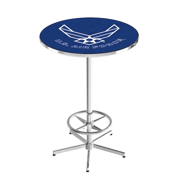 42" Chrome U.S. Air Force Pub Table